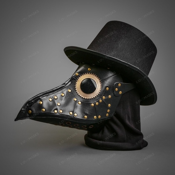 Halloween Steampunk Plague Doctor Mask Masquerade - Picture 3 of 7